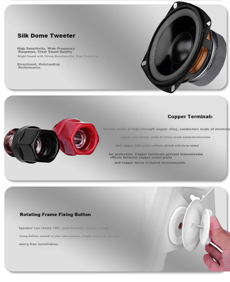 Newmine ND-9 Wall-Mounted Speaker 5-Inch 30W Commercial Store Supermarket Conference Dance Studio Home Restaurant Background Music 3