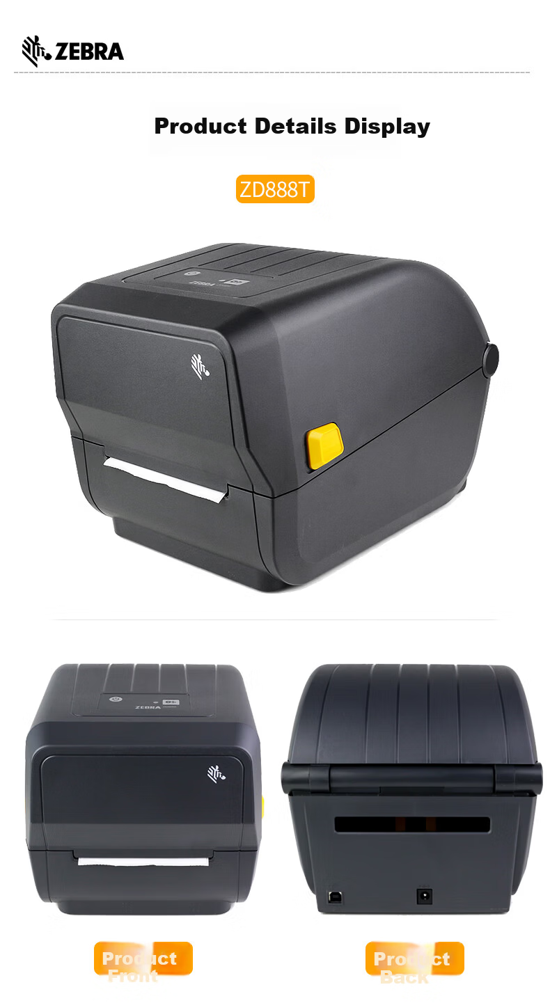 Zebra ZD421T/CN Label Printer Thermal Adhesive Paper QR Code Thermal Transfer Barcode Printer GT800 Upgrade Model 9