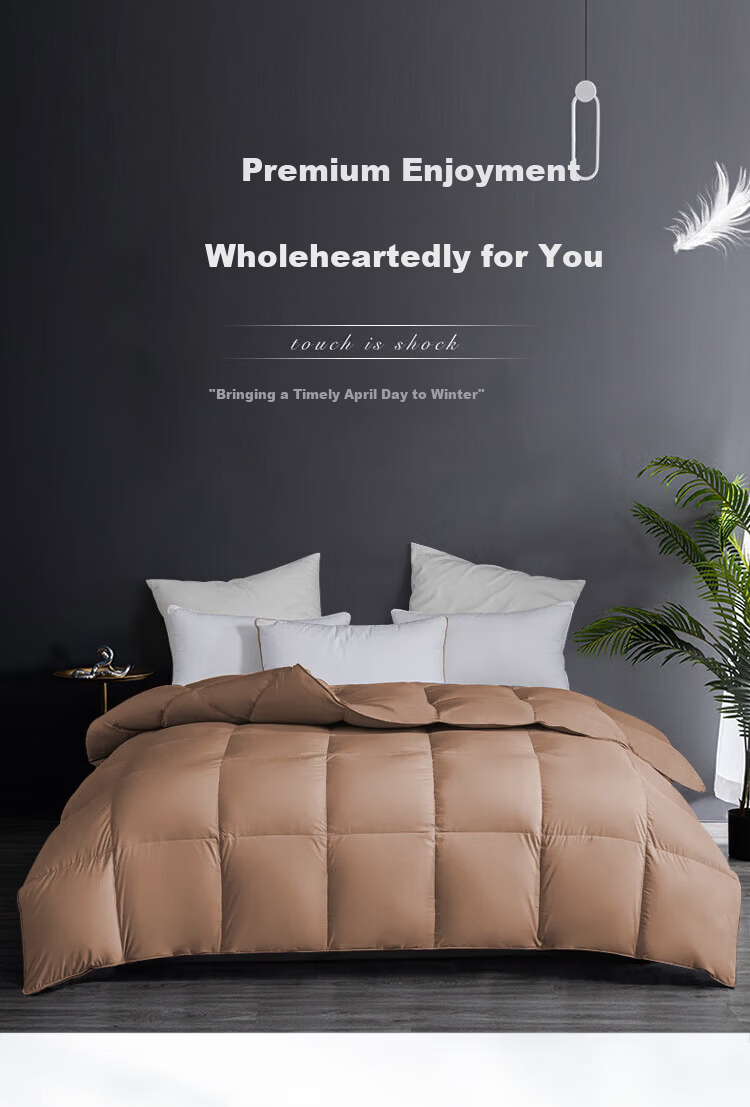 Yuanshenghuo Anti-Drilling down White Duck Feather Comforter Duvet Insert All Seasons Double Size Feather Quilt 7 Jin (3.5 Kg) 200*230cm White 1