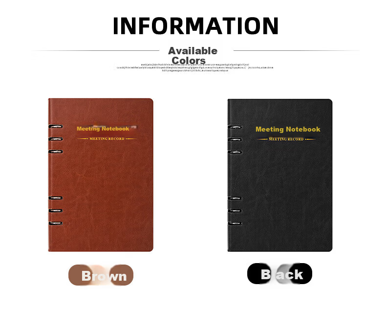 Langjie Thickened Meeting Notebook 96 Pages Large B5 Leather Cover Work Log Customizable Stationery 5