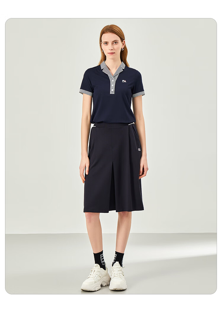 ELLE ACTIVE Classic Striped V-Neck Short Sleeve T-Shirt for Women Casual Slim Fit Top Summer Navy Blue S 11