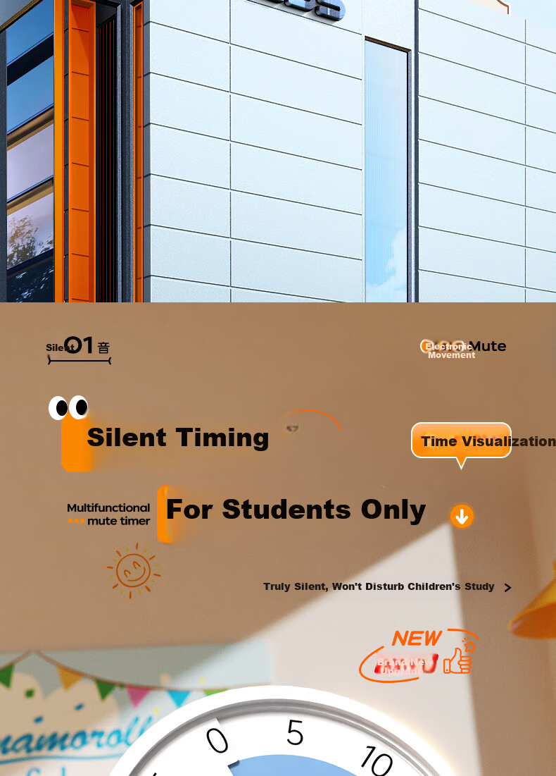 Timess Disney Collaboration Visual Timer, Back-To Student Time Management Tool, Kitchen Cooking Electronic Timer, Live Streaming Timer Gift 2