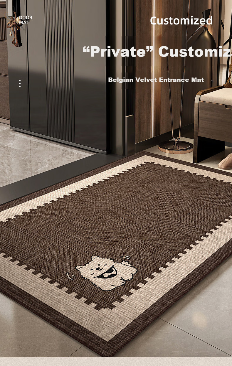 Hakkai Bird Entrance Door Mat Non-Slip Cuttable Home Door Carpet Floor Mat 1