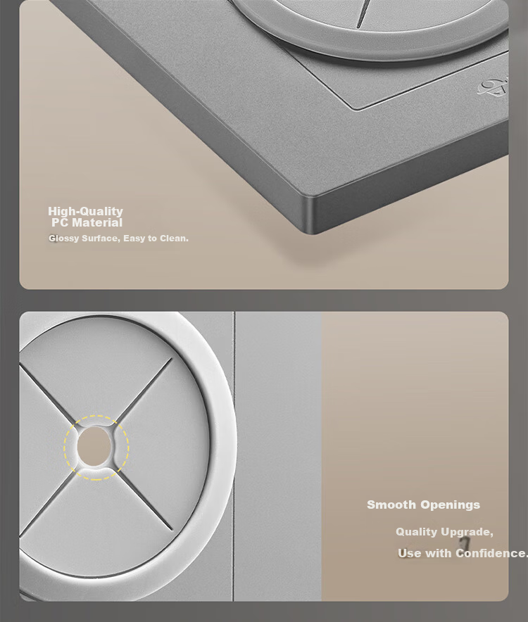BULL G31 Series Blank Panel with Hole Cover for Cable Entry and Exit G31B104 Starry Gray Switch Socket 6
