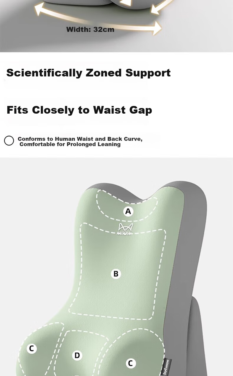 MiiOW Multifunctional Neck and Lumbar Support Backrest Pillow for Bed and Sofa, Reading and Phone Use Cushion 7