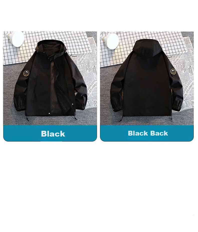 NASA MARVEL Men's Thickened Cotton Jacket Autumn Winter Fleece Lined Warm Windproof Coat Black Fleece XL 14
