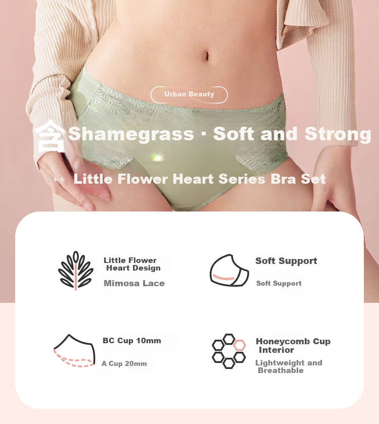 Cosmo Lady Women's Sexy Lace Comfortable Breathable Soft Gel Ring Push-Up Bra Set Gift 2B25A3 32