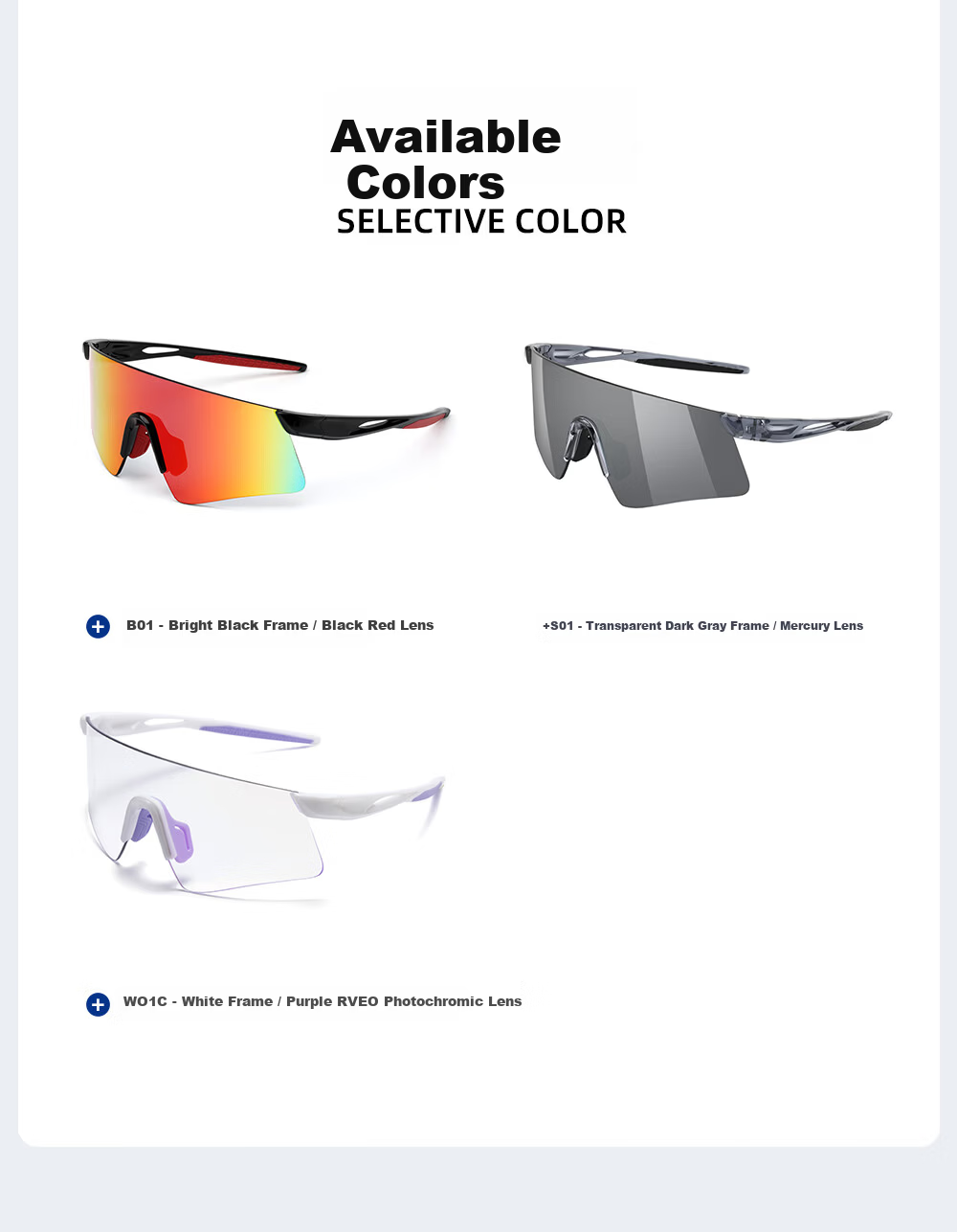 Cashman Running Glasses Men's and Women's Marathon Professional Outdoor Sunglasses Photochromic Cycling Sports Protective Sunglasses 18