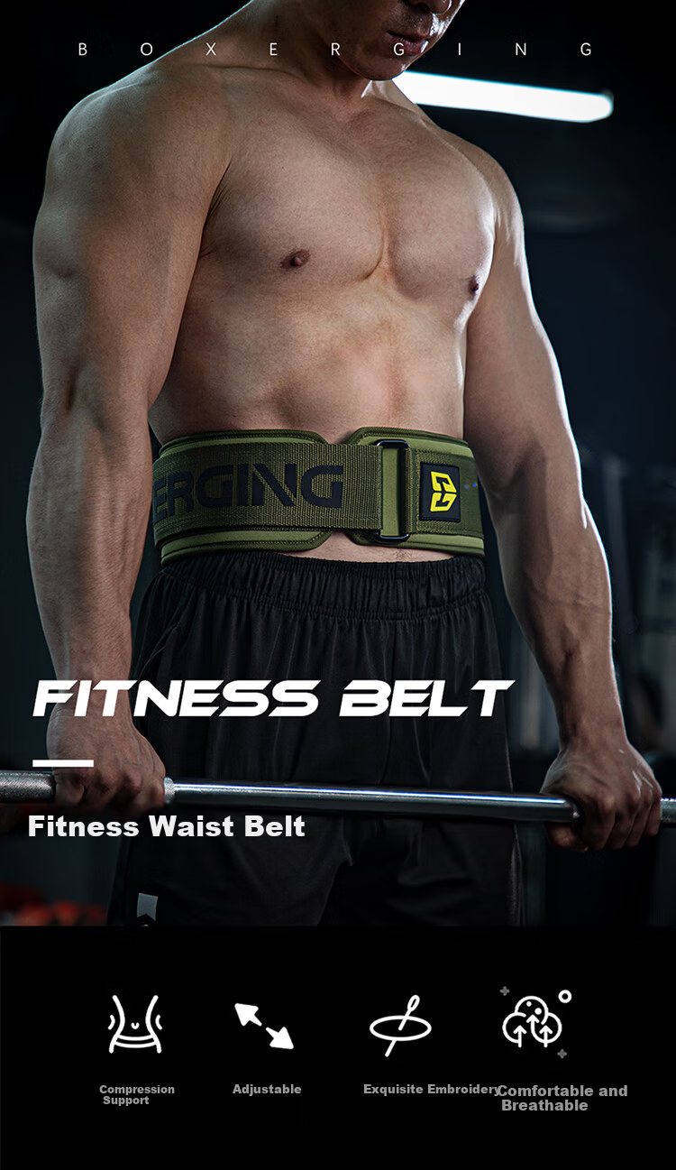 Gingpai Sport Fitness Waist Belt, Squat And Deadlift Professional Strength Training Equipment, Sports Protective Gear, Weightlifting Back Support for Men, Black And Yellow, XL Size 1
