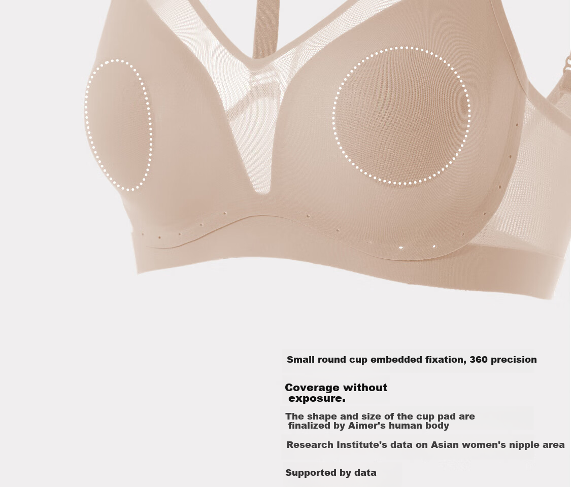 Aimer Oxygen Patch Lightweight Breathable Wire-Free Large Bust Minimizing Soft Support Bra 20