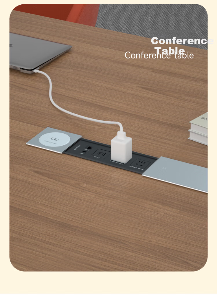 Shuxiang Embedded Socket, Desktop Socket, Embedded Power Strip, Island Furniture, Tabletop Desk, Dining Table Hidden Socket with USB/Type-C Sliding Cover, Embedded Power Strip 11