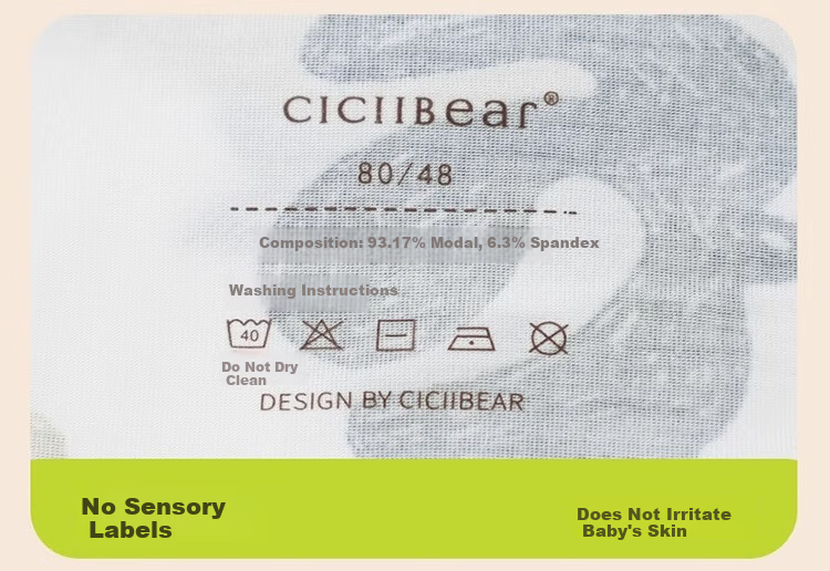 Ciciibear [7A Antibacterial], Ciciibear Baby Pajamas, Thin Summer Style for Boys, Children's Modal Home Wear, Air Conditioning Clothes, Belly Protectio 7