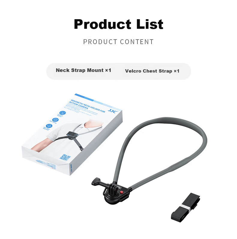 JJC Neck Strap Mount for DJI Action4/5 Pro Osmo 360 Sports Camera GoPro Insta360 Accessories Magnetic First-Person View Mobile Phone Mount 12