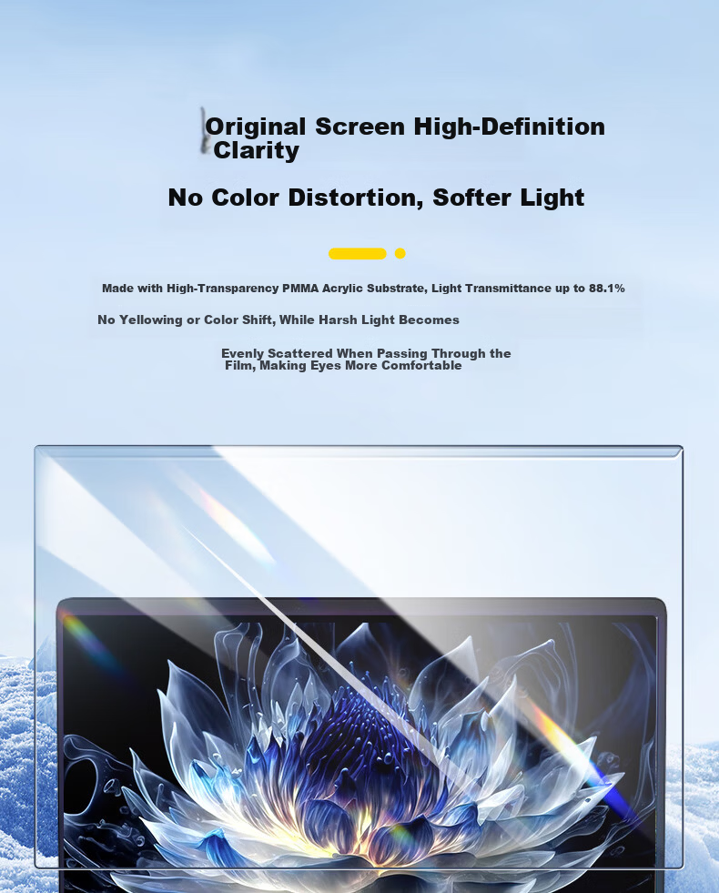 Youpin Monitor Computer Anti-Blue Light Protective Screen, Desktop Laptop Screen Protector, Anti-Radiation Eye Protection Blue Light Film Protective Cover, Acrylic Hanging Type, 11.6 Inches, 16:9 14