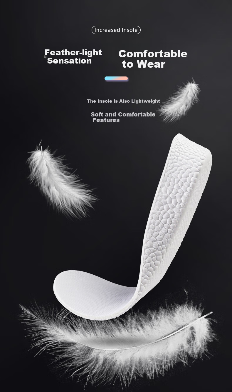 Maigao Le Boost Height Increase Insoles Unisex Summer Sports Breathable Sweat-Absorbing Soft Invisible Thickened Elastic 1.5CM 35-36 5