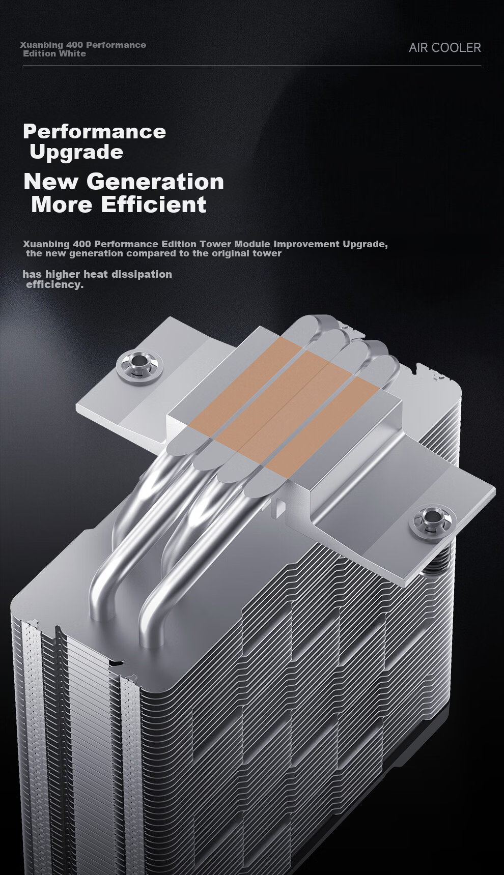 DEEPCOOL GAMMAXX 400 White CPU Air Cooler Performance Edition / Upgraded Tower / Innovative Airflow Ring Fan / Offset Heat Pipes for Memory Clearance / Multi-Platform Support 1