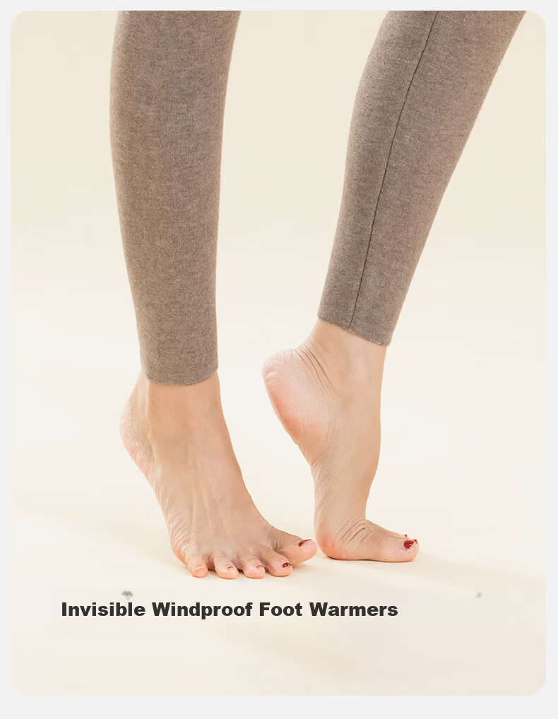 MiiOW Women's Winter Cotton Pants Fleece Lined Thick Wool Warm Pants Anti-Cold Extra Thick High Waist Fleece Trousers for Middle-aged and Elderly Northeast 14