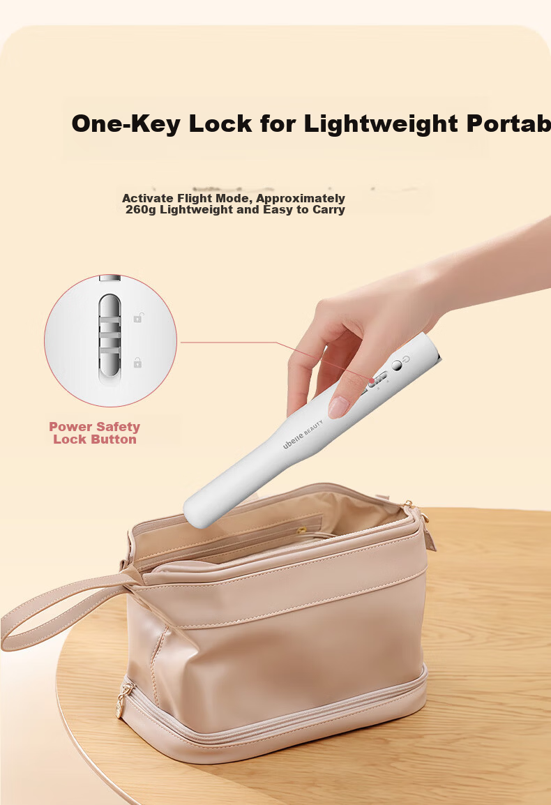 UBelle Wireless Flat Iron 500 Million Negative Ions Hair Straightener Portable Mini Bangs High Crown Clip Curling Iron Mother's Day Valentine's Gift 19