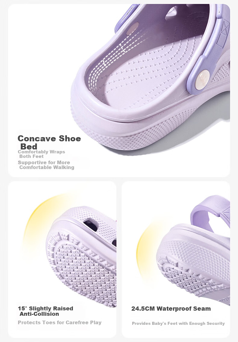 Balabala Kids Summer Clog Sandals Girls Outdoor Cartoon Bath Slippers Boys Home Large Kids Beach Shoes 7