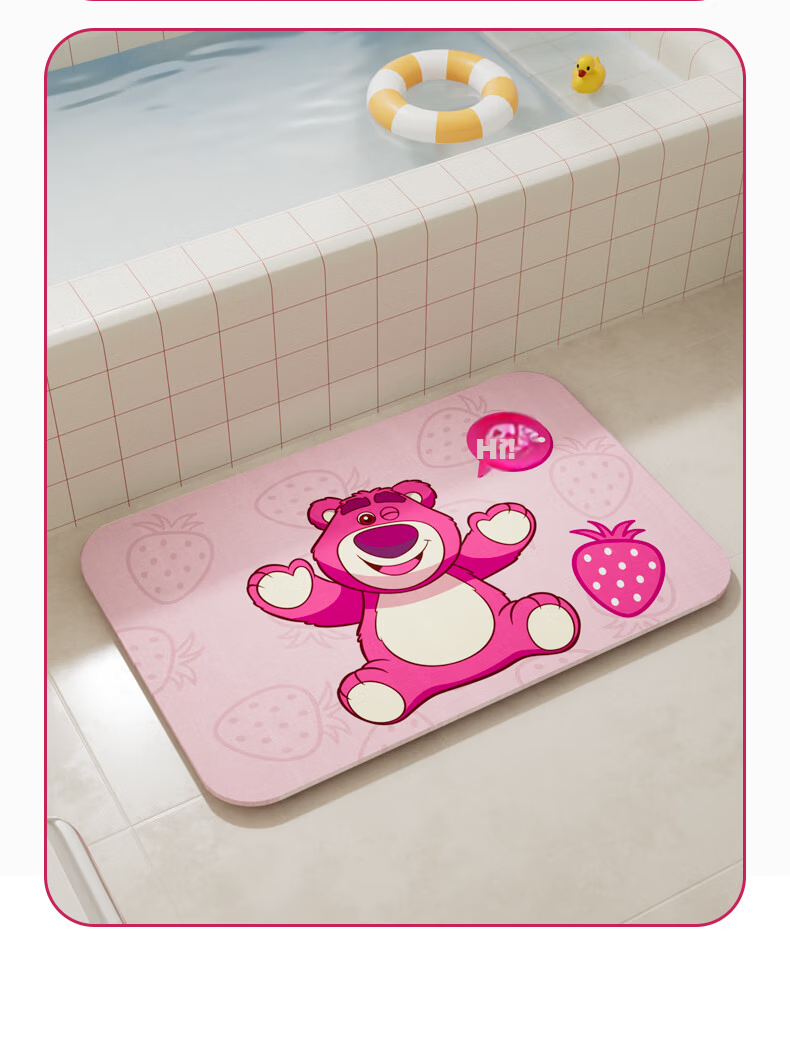 Disney Bathroom Non-Slip Quick-Dry Absorbent Diatomaceous Earth Bath Mat CM40 13