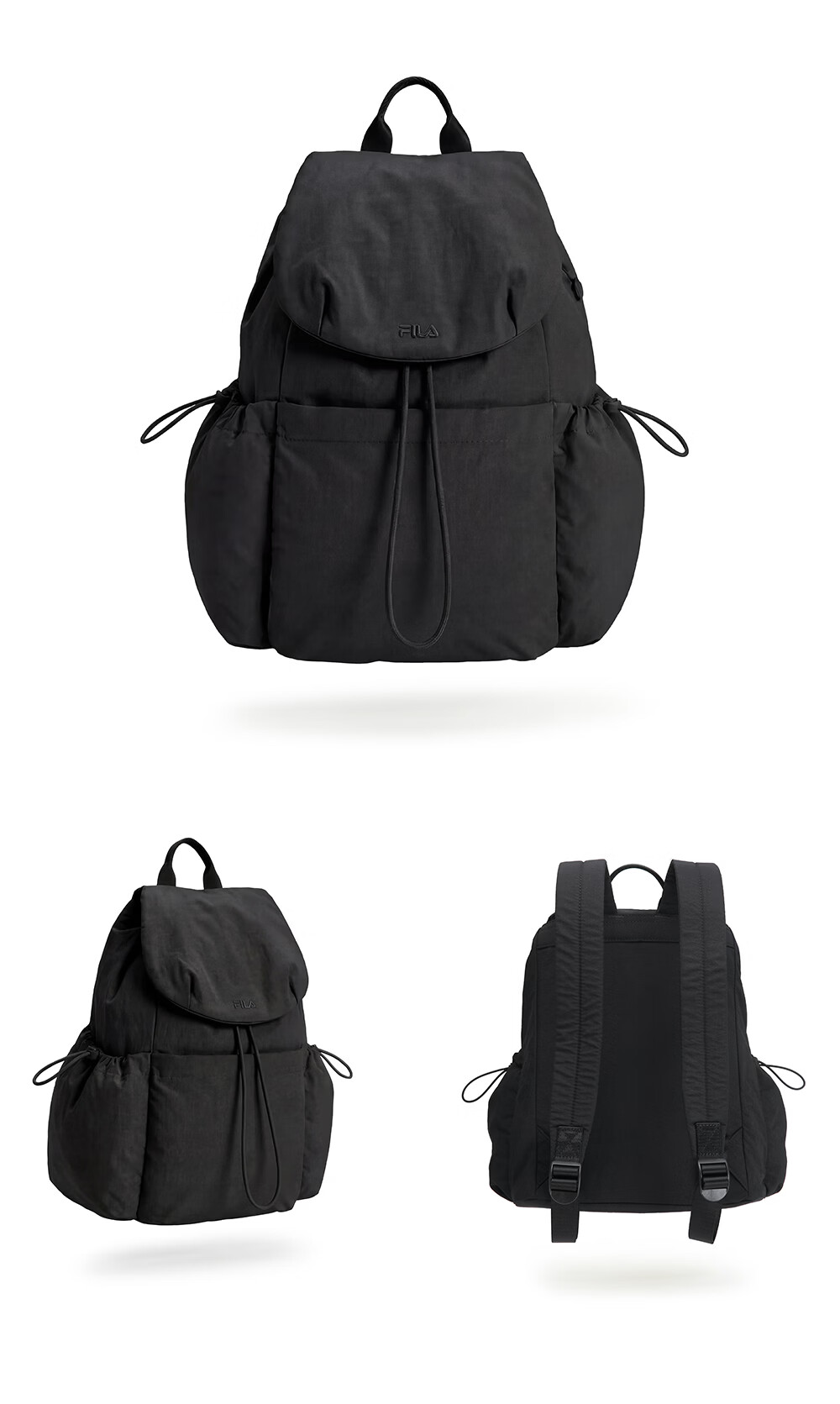 FILA Han So-hee Style Official Women's Summer Macaron Multi-Pocket Backpack School Bag Casual Bag 40