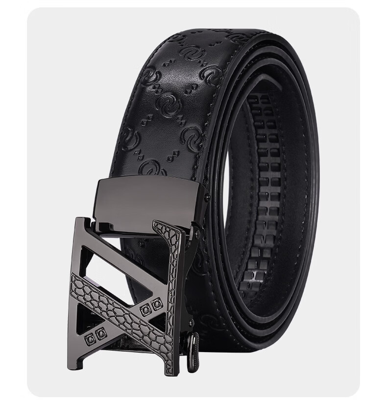 CARTELO Men's Genuine Leather Automatic Buckle Business Casual Belt Birthday Gift for Boyfriend Husband Dad Elders 9