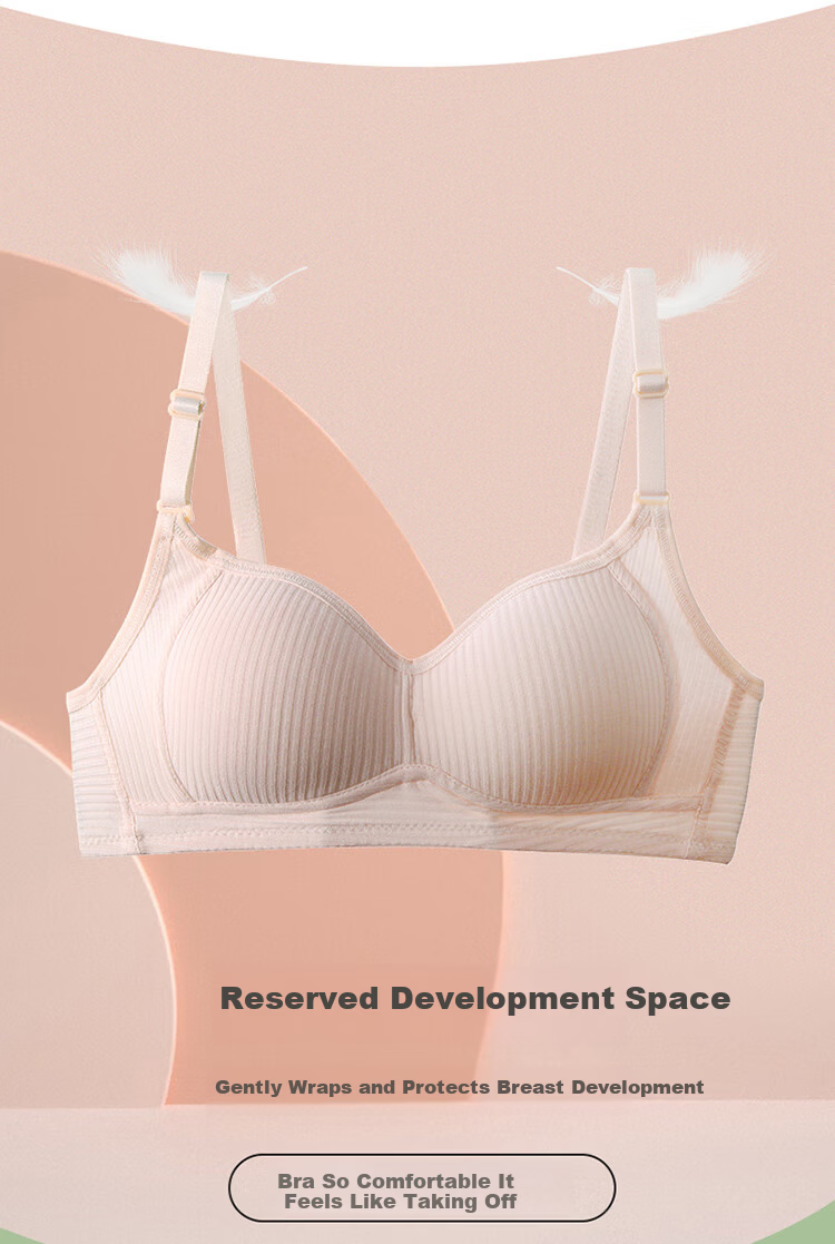 Urban Beauty Women's Underwear Student Girl Junior High School Teenage Bra New Development Period Cotton Vest for Middle and High School Students 3
