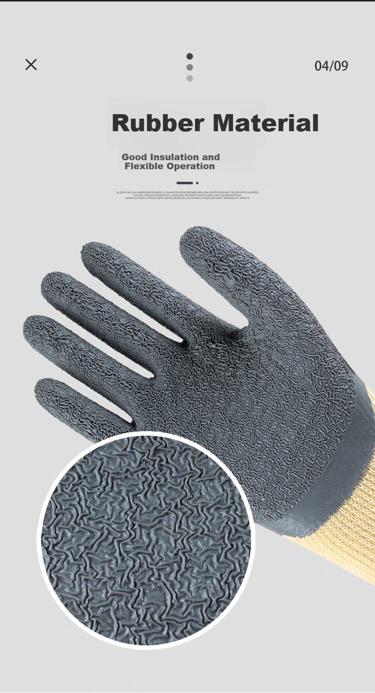 Maozheng Insulated Gloves, Electrician 400V Low Voltage, Anti-Electric Shock, Non-Slip, Wear-Resistant, for Electric Drill Operation, Welders, Woodworkers, Maintenance, Coated And Dipped Labor Protectio 8