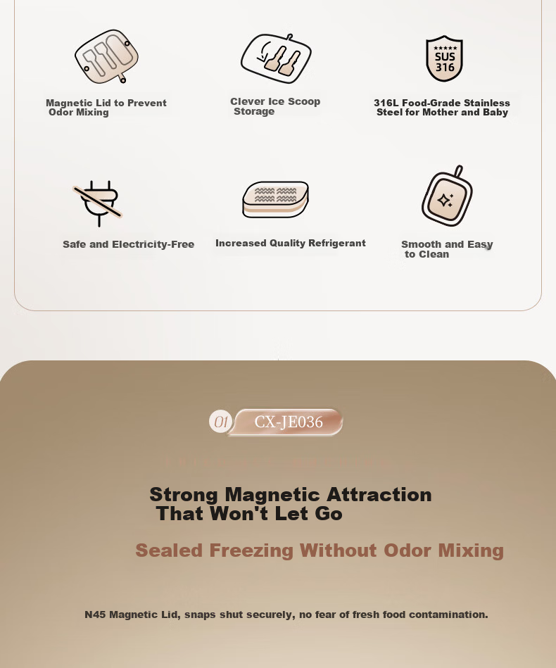 Bear Home Use Small Stir-Fried Yogurt Machine Children's Mini Stir-Fried Ice Cream Maker Ice Machine Non-Electric 316 Stainless Steel 4