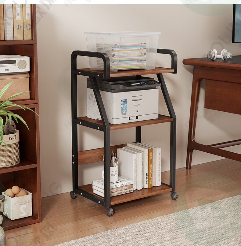 Olynp Wind Floor Storage Rack Printer Stand Multi-layer Mobile Storage Shelf Simple Host Rack 16