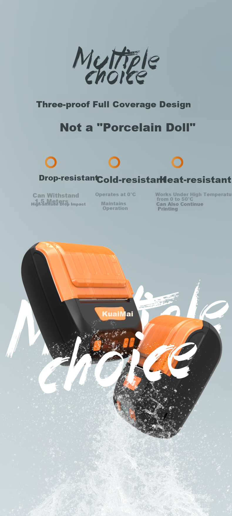 KuaiMai KM-360A Portable Bluetooth Thermal Printer for Express Delivery Labels, Inventory Tags, Pickup Codes, Electronic Waybills, Cainiao Station Printing Machine 9