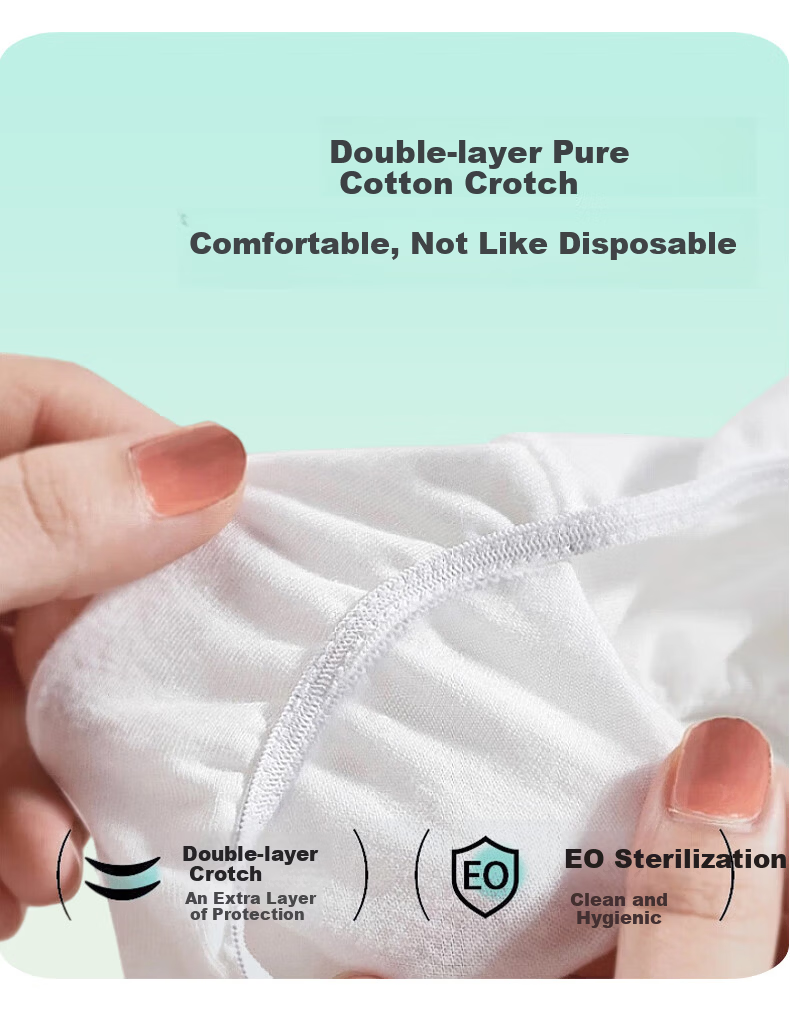 LangSha Disposable Women's Cotton Sterilized Travel Wash-Free Shorts Maternity Postpartum Daily Use Pants 11