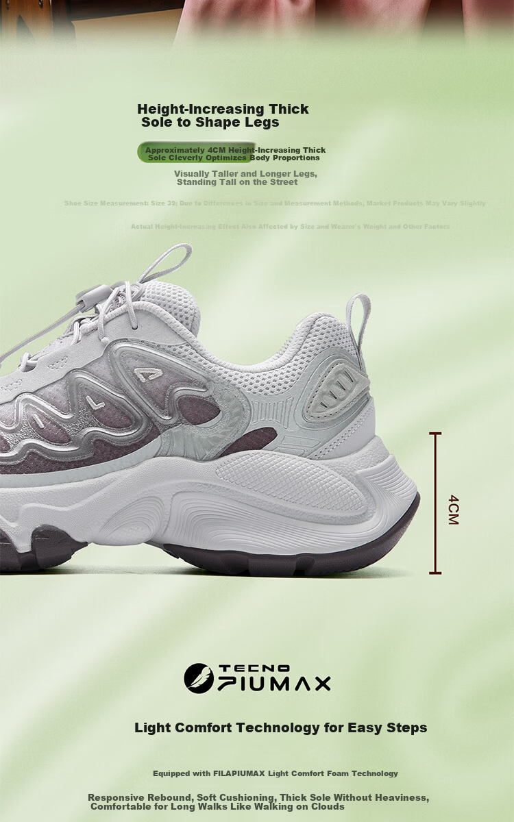 FILA Official Mushroom Sneakers Women's Dad Shoes 2026 Summer New Casual Retro Sports Shoes 4