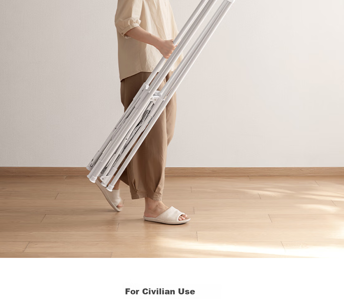 Lazy Corner Foldable Drying Rack Floor Clothes Rack Balcony Telescopic Double Rod Clothes Hanger Quilt Drying Rack Indoor Outdoor Clothes Drying Rack 6