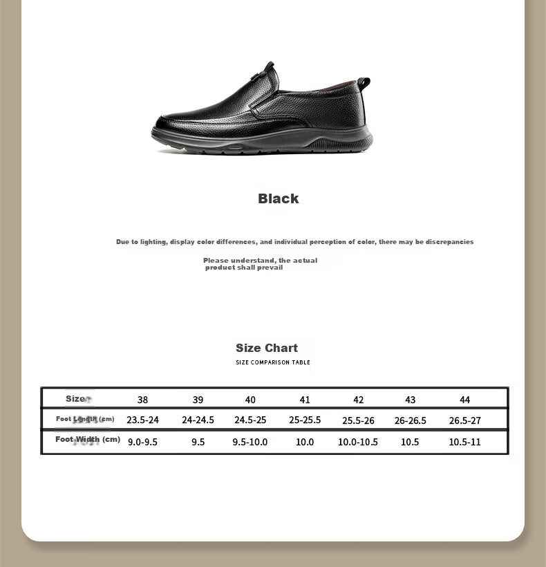 LAORENTOU Men's Business Casual Leather Shoes Litchi Pattern Slip-On Dad Shoes Cowhide Boss Shoes LA11711 Black Size 38 3