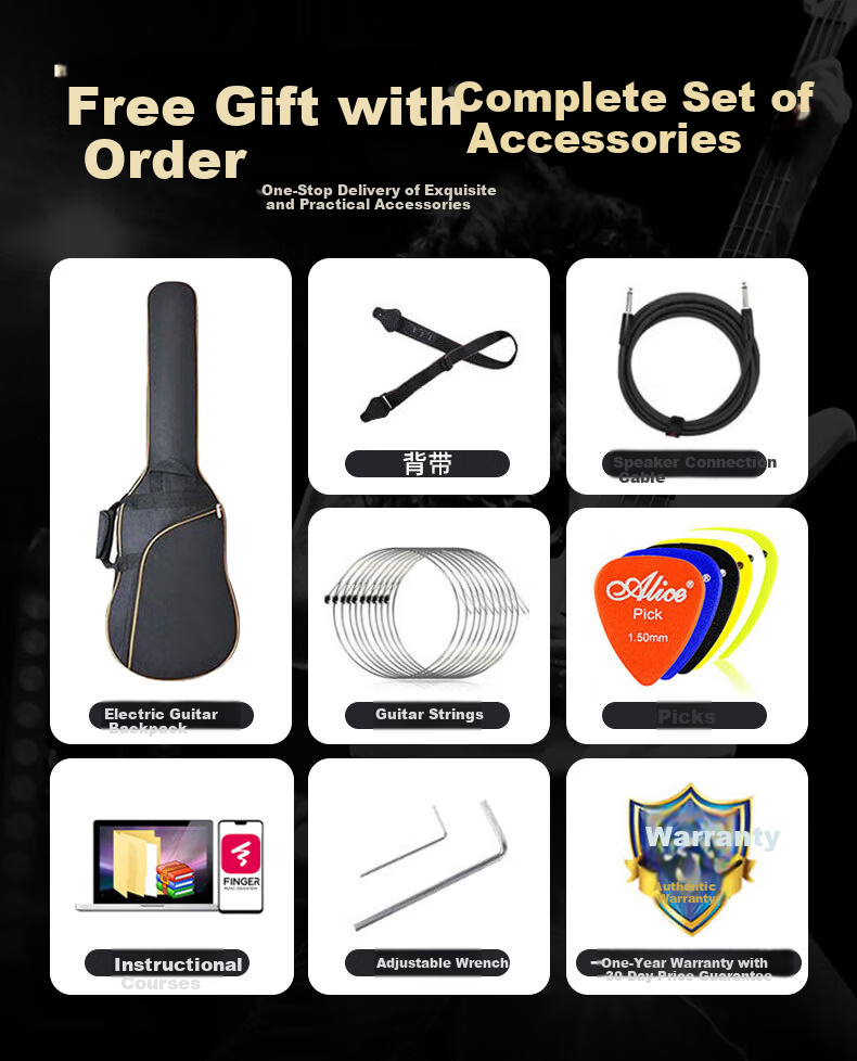 J&D Guitars Electric Bass JD Bass Yamada Ryo PB-1963 Beginner Guitar Starter Kit 3