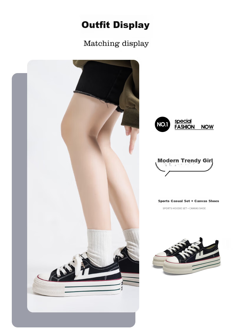 Warrior Official Women's Canvas Shoes, Breathable Versatile Casual Shoes for Summer 2026, Black, Size 39 3