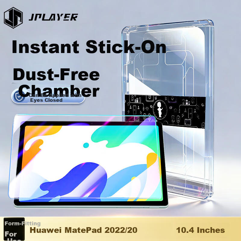 JPLAYER Tempered Glass Screen Protector for Huawei MatePad 20/22 10.4-inch Yuedong Edition Tablet, Dust-Free Full-Screen HD Anti-Scratch Smooth Film