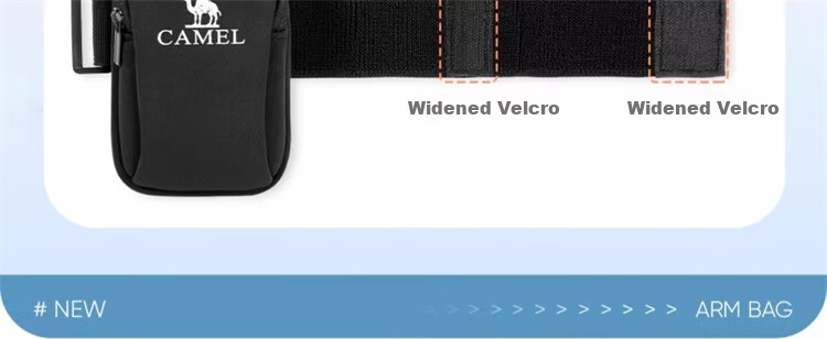 CAMEL Running Armband Phone Holder Unisex Sports Outdoor Wrist Bag Light Gray 9