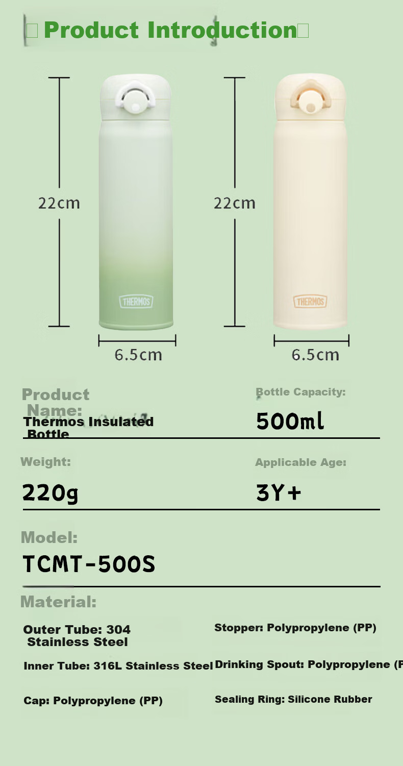 THERMOS & CHiiKAWA Collaboration 316L Stainless Steel Insulated Water Bottle for Men, Women, Students, and Children - Back to School Season Blue 7