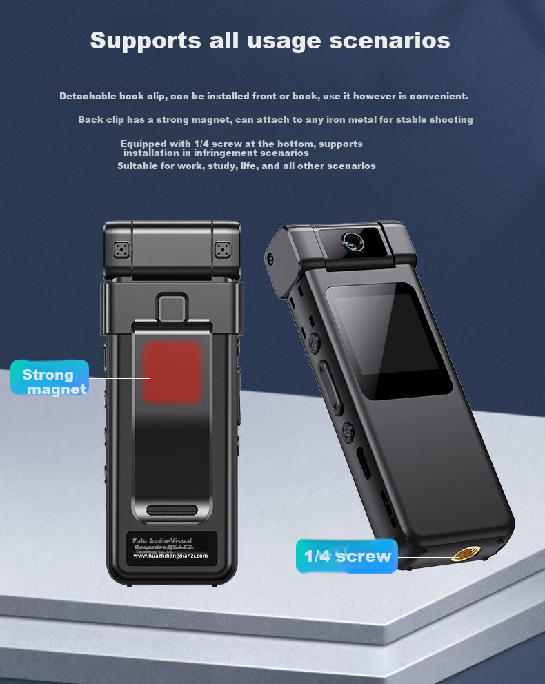 Falu Law Enforcement Body Camera Portable HD Chest-Mounted Mini Audio Video Recorder Pocket Cycling Sports Camera DSJ-F2 12