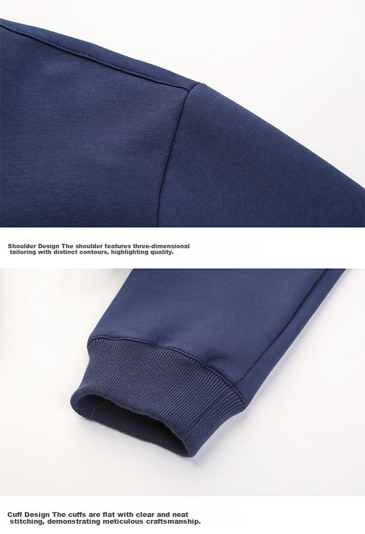 ROMON Men's Sweatshirt, Spring Trendy Long-Sleeve T-Shirt, Business Casual Loose Round Neck Top, Base Layer, L52 Blue 4XL 14