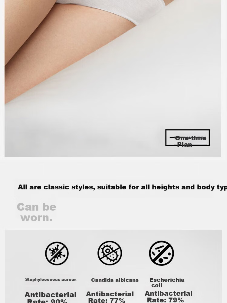 Langsha Disposable Women's Cotton Triangle Underwear Sterilized Travel Portable Wash-Free Plus Size Daily Disposable Panties 12