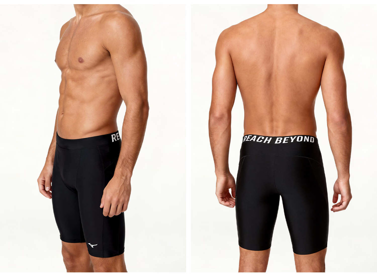 MIZUNO Men's Swimming Trunks, Knee-Length, Quick-Drying, Breathable, Anti-Embarrassment, Professional Training, Large Size Swimwear, Long Pants BC106 Black L 20