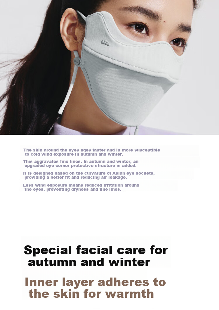 Beneunder Winter Men's Cold-Resistant Warm Mask Cycling Windproof Face Mask Women's Sun Protection High-Quality Fleece Warm Mask 8