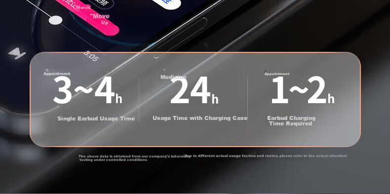 Bkayp Sleep Bluetooth Earphones Wireless Long Battery Life High-Quality Sound Noise Cancelling Semi-In-Ear Ultra-Thin Side-Lying Comfortable Compatible with Apple iPhone 17 Huawei Vivo Xiaomi Samsung 4