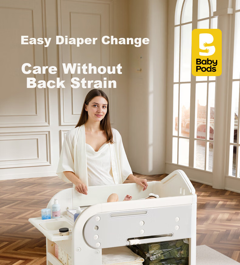 Babypods Diaper Changing Table Baby Care Station Newborn Diaper Changing and Massage Table Multifunctional Portable Mobile Baby Crib 1