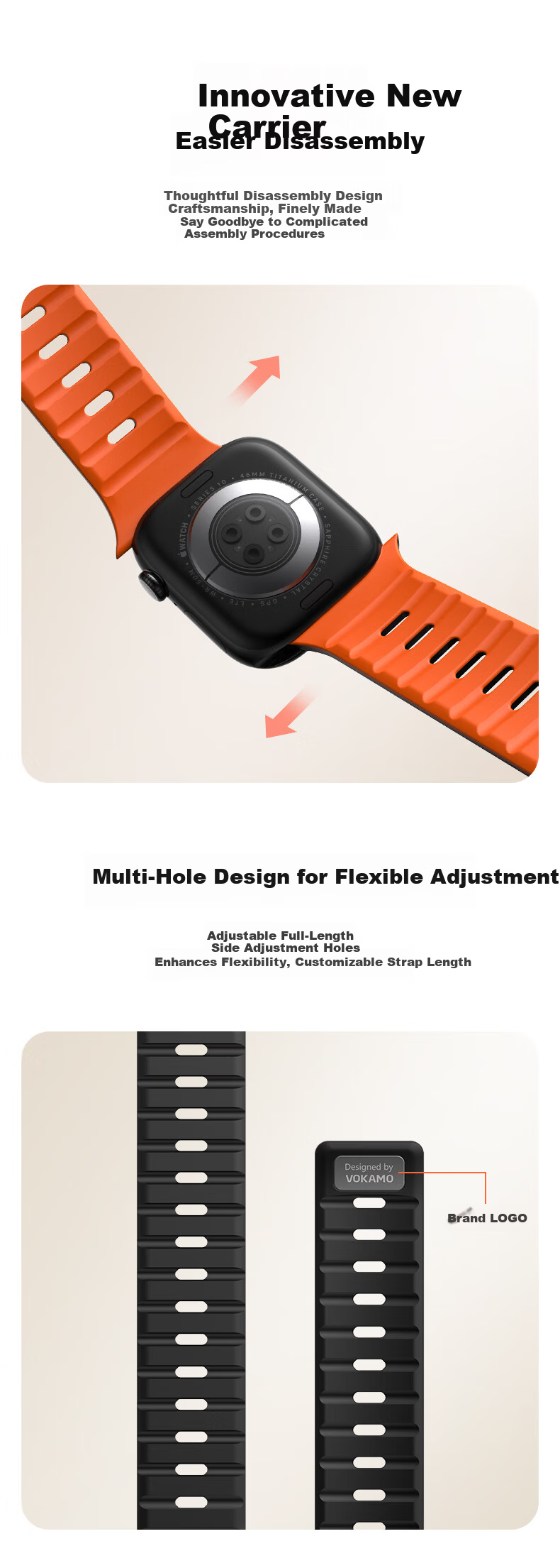 VOKAMO Minimalist Fashion Apple Watch Series 10/9/8/Ultra Magnetic Silicone Sports Band 44-49mm Unisex 2025 6