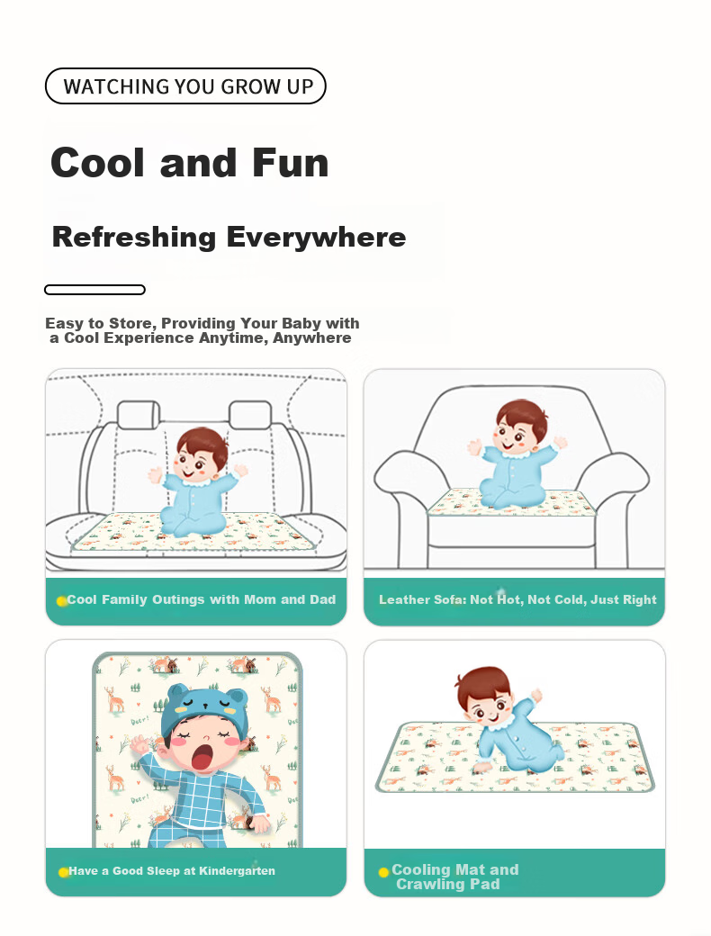 Nanjiren Children's Cooling Mat Baby Crib Mattress Summer Ice Silk Mat 120*65cm 12
