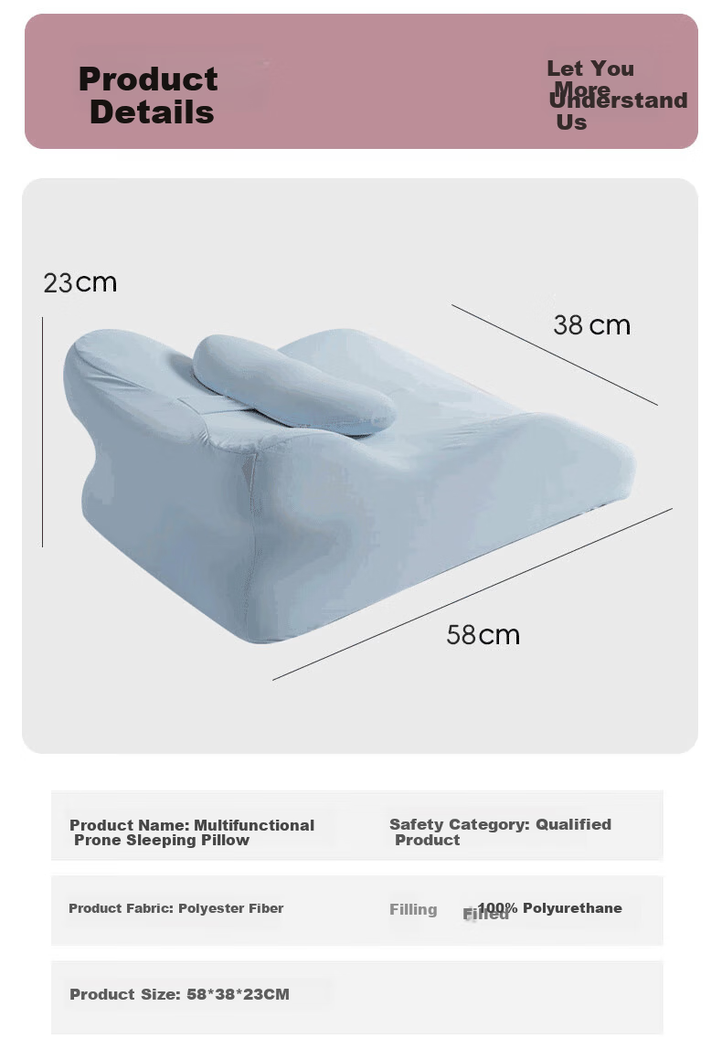 Grace Multifunctional Large Backrest Pillow Bed Head Cushion Home Support Pillow Water Blue 7